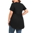 thumbnail image 5 of TARAINYA Plus Size Blouses for Women Button Short Sleeve Shirts Casual V Neck Tunic Tops, 5 of 10