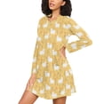 thumbnail image 3 of joogoo Cute Sheeps Flowers Women's Long Sleeve Nightgown Sleepwear L, 3 of 8