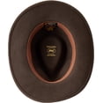 thumbnail image 3 of Indiana Jones Men's Wool Felt Fedora Hat Brown Large, 3 of 3