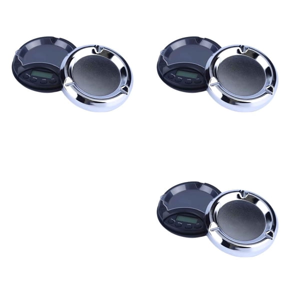 Yuarrent 100g Pocket Scale Ash Tray Style Stones Jewelry LCD Convenient Weighing Gems Indicator Overload Herbs Screen Display with Scale Type1 NO1