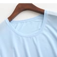thumbnail image 4 of Mens Big and Tall Pajama Set Bamboo Viscose Soft Pijamas Sets for Men Loose Fit Short Sleeve Full Length Pants Pjs Sleepwear with Pockets Size L-5XL Sky Blue, 4 of 8