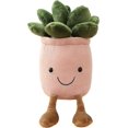 thumbnail image 1 of Tulip Plush Toy, 13.7" Flower Pot Stuffed Plushie Pillow Decoration, Soft Fluffy Toy Succulent Plants Friend Throw Pillow, Multicolor (Pink-Succulent), 1 of 4