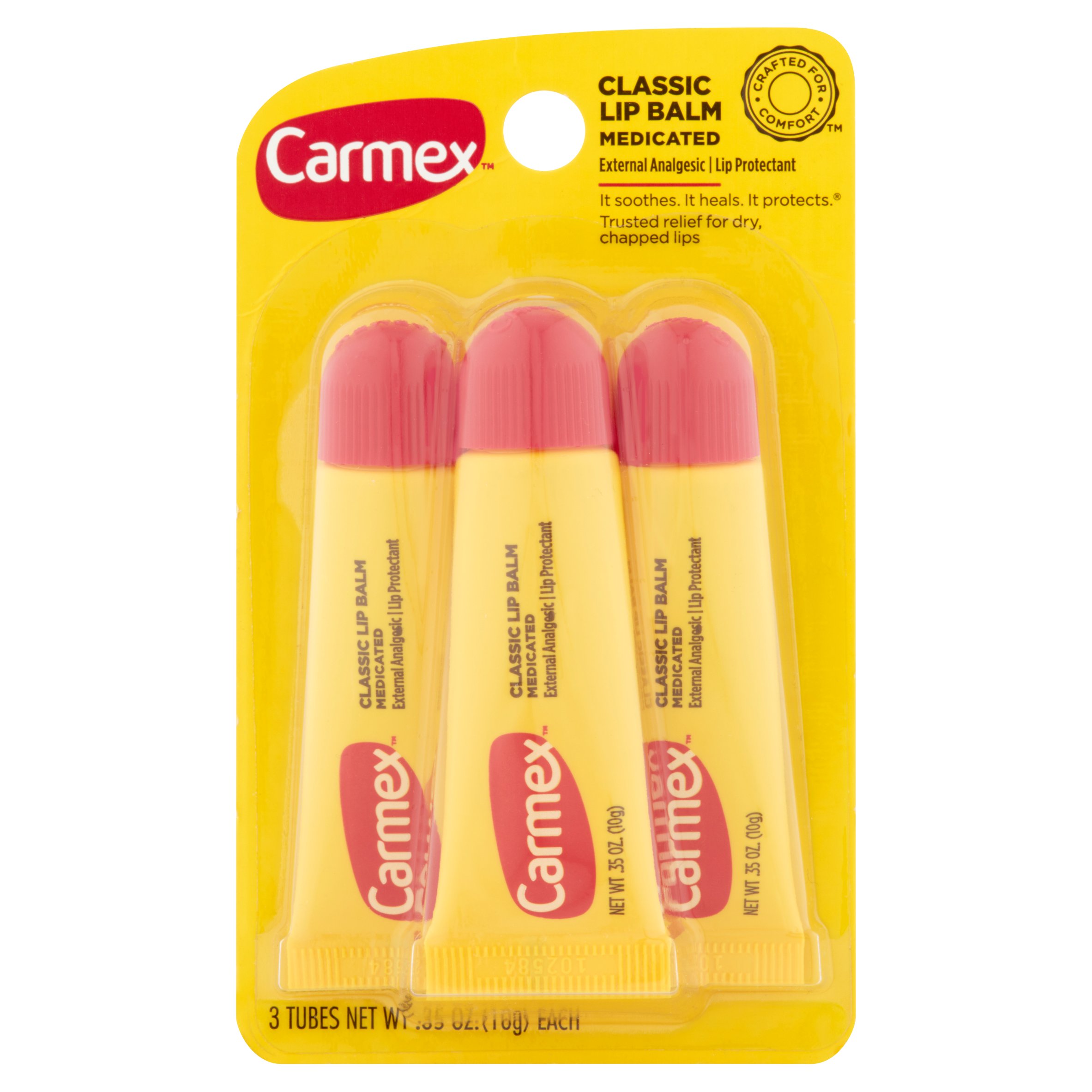 (3 Pack) Carmex Lip Balm Medicated