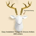 thumbnail image 5 of 17*14 Inch,Deer Head Resin Statue,Wall Decor,Deer Model Figurine,Christmas Room Decor,Wall Sculpture,Home Decoration Accessories (Black), 5 of 7