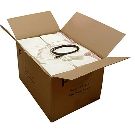 - iMBAPrice 500 Self Seal 4x8 #000 White Poly Bubble Mailers Padded Envelopes + free USB Cable (Value Pack) Total 500 Envelops