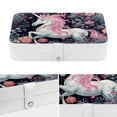 thumbnail image 4 of Unicorn Decorative PU Leather Earring and Jewelry Organizer Box with Removable Compartment, Portable, 4 of 6
