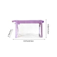 thumbnail image 3 of Linnome Transparent PVC Stationery Bag Waterproof Large Capacity Pencil Pouch - Clear Triangular Teens Pen Bag with Zipper & Loop - Exam Office Travel Makeup Organizer Case, 3 of 6