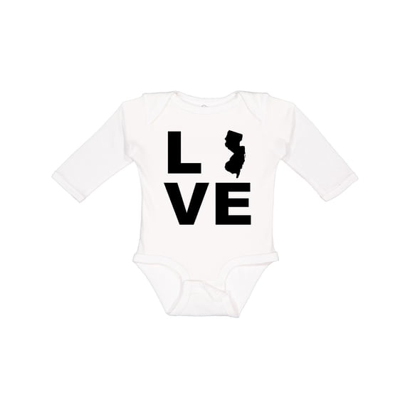 Inktastic Love New Jersey Boys or Girls Long Sleeve Baby Bodysuit