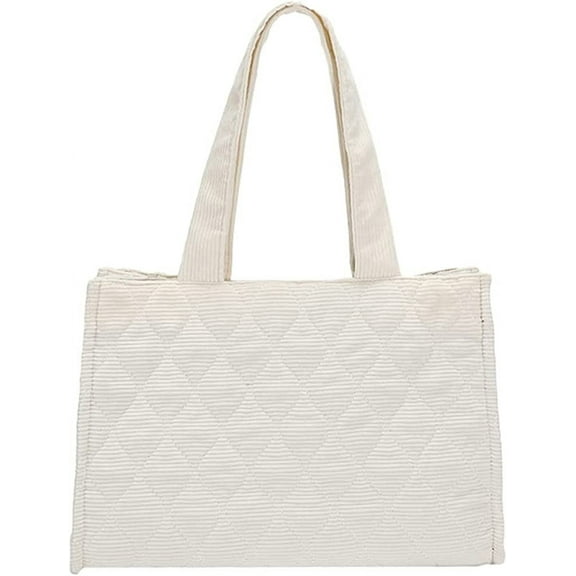 CoCopeaunts Women's Tote Corduroy Shoulder Bag Retro Large Capacity Shopping School Commuting Handbags Stylish Newest