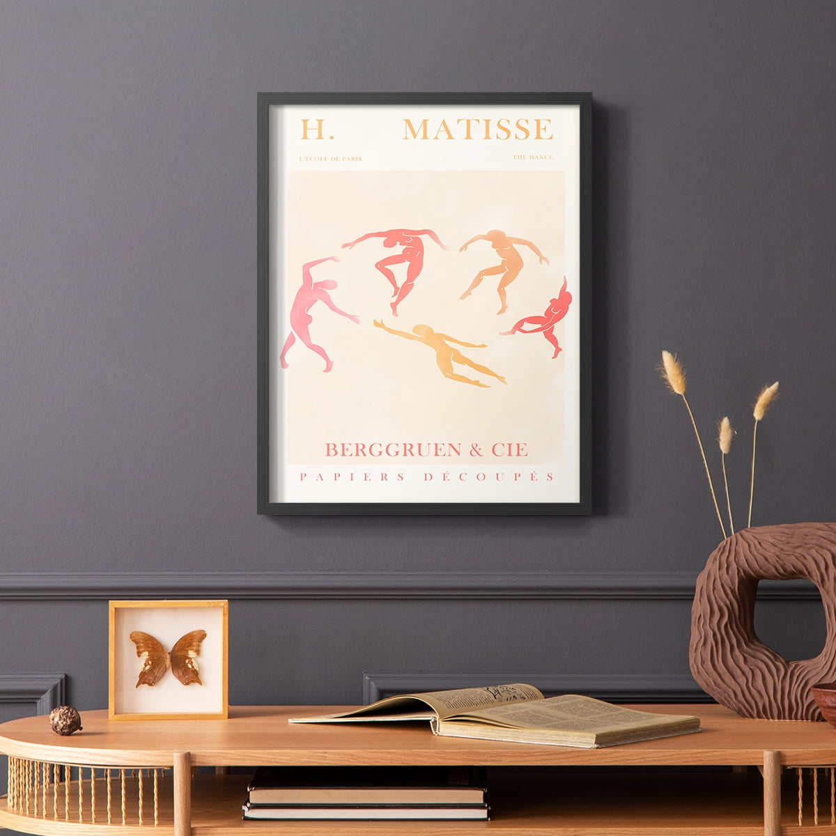 Matisse CDXCI in Black Solid Wood Framed Print No Nail Hanging