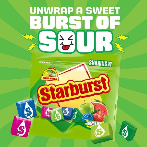 Starburst Sour Sharing Chewy Candies - 15.6oz-4 pack-with candy pack