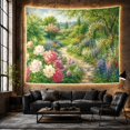 thumbnail image 6 of Peonies and Wildflowers in a Sunny Garden, Romantic Cottagecore Print for Home Decor Enthusiasts, Floral Impressionist Art, Birthday Gift, Tapestry Wall Hanging for Bedroom and Living Room, 6 of 7