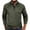 Mens Shirts Army Green, variant on Waffleknit Golf Shirts for Men Long Sleeve T-Shirts Button Collared Casual Solid Color Pullover Slim-Fit Breathable Athletic Workout Tees Tops