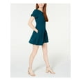 thumbnail image 3 of Speechless Womens Solid Skater Dress, Green, Small, 3 of 3