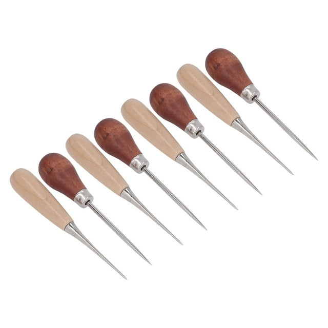 Sewing Awl,8Pcs Leather Awl Wooden Awl Tool Scratch Awl Tool Luxury Finish