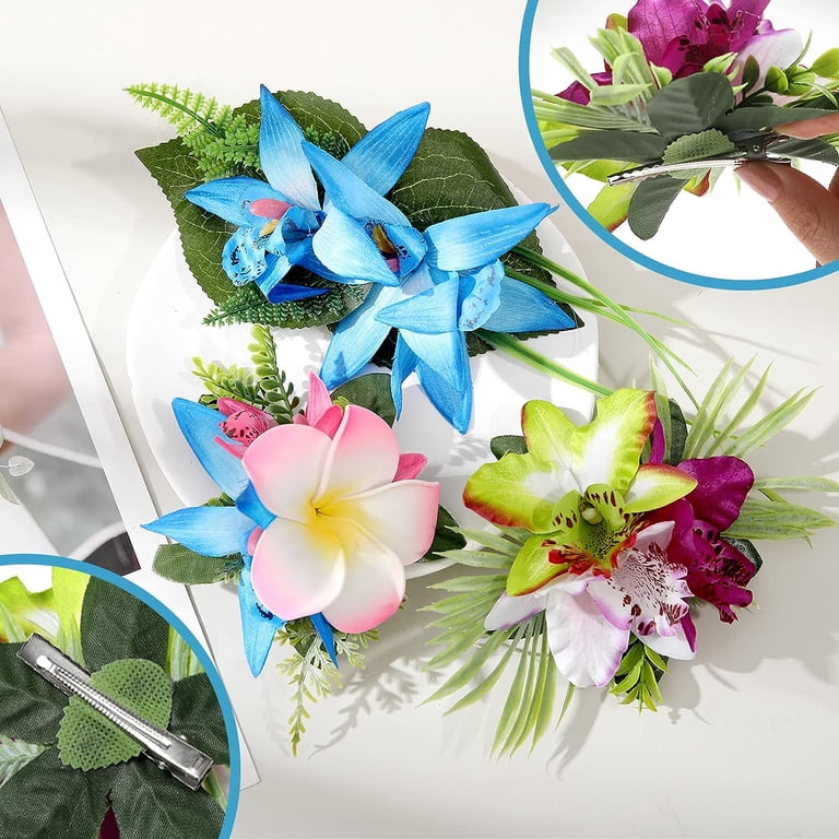 AWAYTR Flower Hair Clips, Large Hawaiian Pins for Women  display picture 1