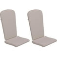 thumbnail image 2 of Set of 2 Adirondack Chair Cushions - Cream Fabric Cushions - 2" Thick Padding - Indoor/Outdoor - Patio Chair Replacement Cushions, 2 of 9
