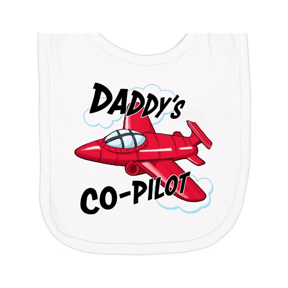 Inktastic Daddys Co-pilot for Fathers Day Newborn Bib