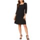 thumbnail image 2 of INSPIRE CHIC Vestido Mini de Chiffon con Cuello Cuadrado y Volantes para Mujeres, Negro XL, 2 of 6