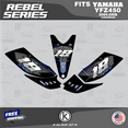 thumbnail image 4 of Kalair GFX Graphics Kit for Yamaha ATV YFZ450 CARBURATOR Rebel Series, 4 of 5