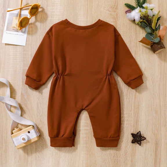 Vedolay Tops for Girl Casual Toddler Kids Winter Zipper Coat Jacket Print Long Sleeves Outwear,Brown 0-6 Months