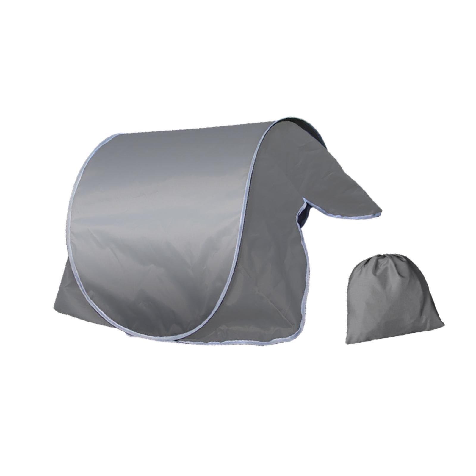 TTETTZ Mini Beach Sun Shelter Instant Canopy Zipper with Phone Pocket Head Shade Automatic Shade Tent for Fishing Outdoor Dog Pet Gray