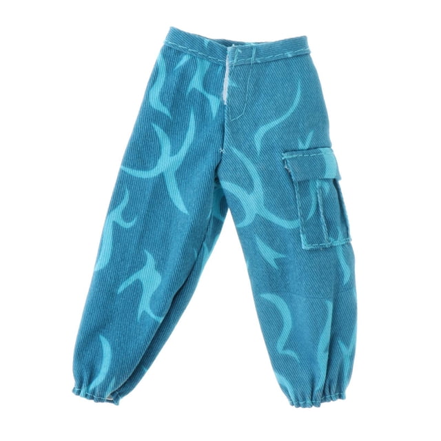 Pantalones de muñeca masculina Hugo 1/6 disfraz masculino de 12 Azul