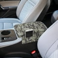 thumbnail image 3 of Renewold Camo Olive Green Car Center Console Cover Comfortable Non-slip Camouflage Armrest Cushion with Side Storage Pocket Arm Rest Covering Protective Cover Car Interior Accessories, 3 of 9