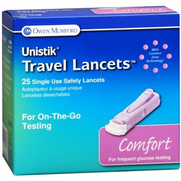 Unistik 3 Comfort Safety Lancets 25 Each (Pack of 2)