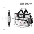 thumbnail image 3 of FORMRS Insulated Cooler Bag 24 Cans Capacity Soft Leakproof Lunch Box with Side Pockets, Black Cartoon Snowmen, 3 of 7