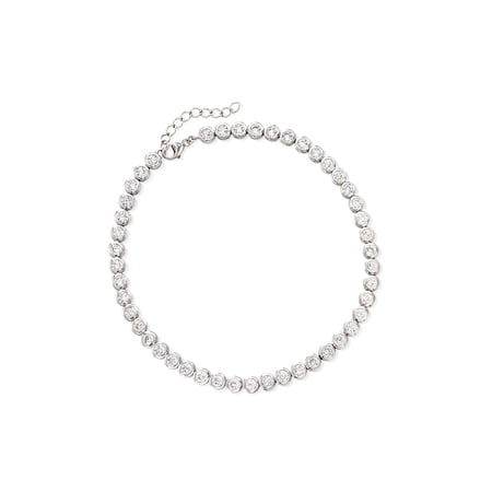 Ross-Simons 4.70 ct. t.w. CZ Anklet in Sterling Silver, Women's, Adult
