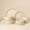 Vanilla White with Brown Rim, variant on Famiware Nebula Stoneware Dinnerware Sets, 12-Piece Dish Set, Light Pink with Brown Rim