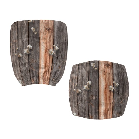 Chririnla Wood Planks Floral Pattern Computer Office Chair Cover Breathable Office Computer Chair Covers for Family, Removable Decorative Office Chair Slipcover for Boss Chair