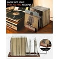thumbnail image 2 of Soporte para discos de vinilo BS-VOG que ahora reproduce 50 LP Storage Wood, 2 of 9