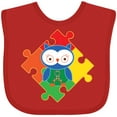 thumbnail image 3 of Inktastic Autism Awareness Puzzle Piece Owl Boys or Girls Baby Bib, 3 of 4