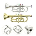 thumbnail image 1 of OULII 2Pack Musical Instruments Silver Electroplate for Toddlers Education, 1 of 8