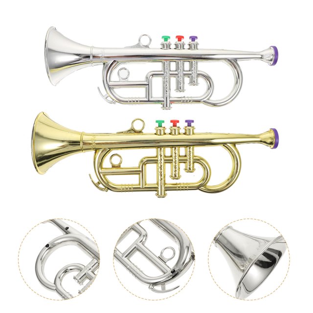 OULII 2Pack Musical Instruments Silver Electroplate for Toddlers Education