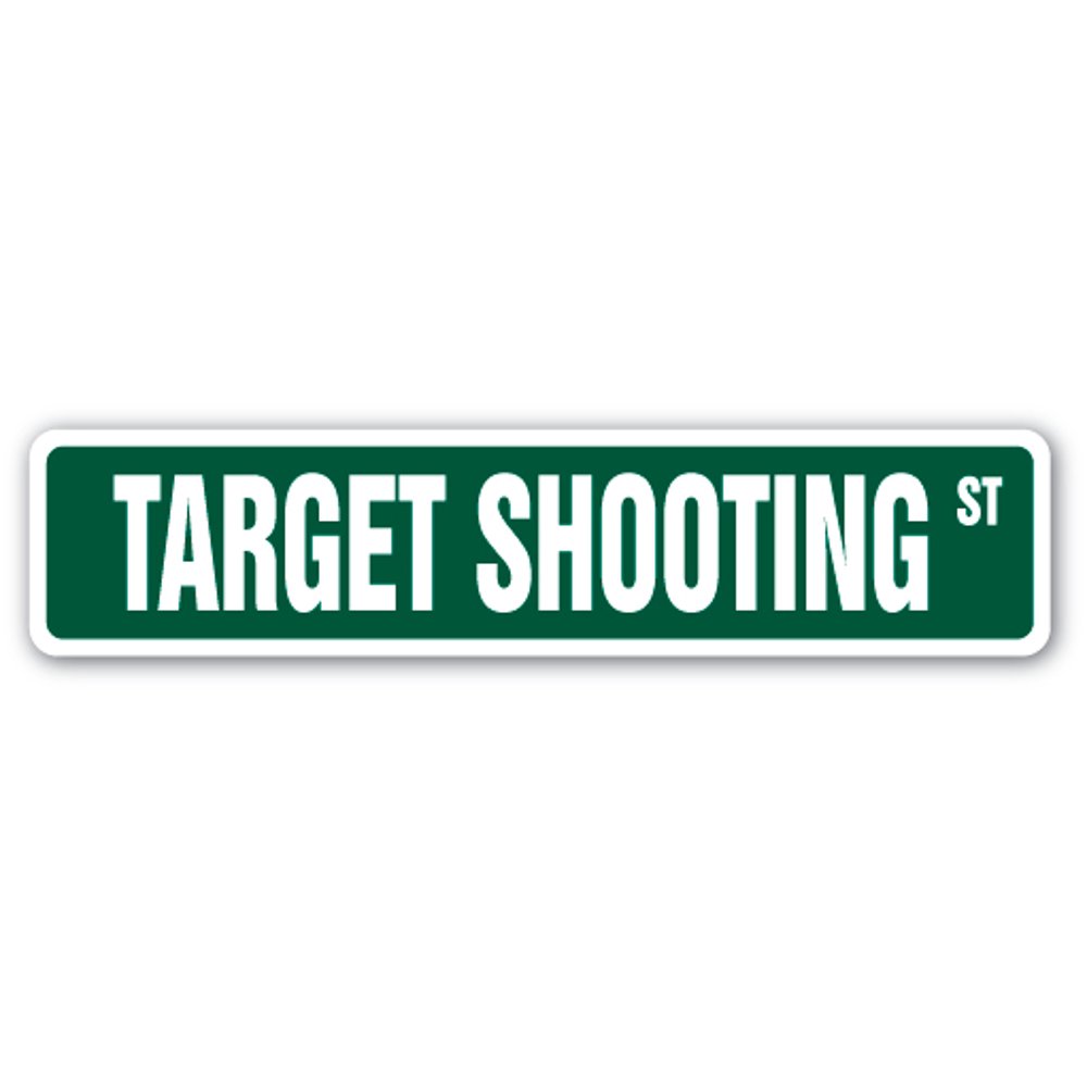 TARGET SHOOTING Street Sign arrows guns rifles range bb Indoor