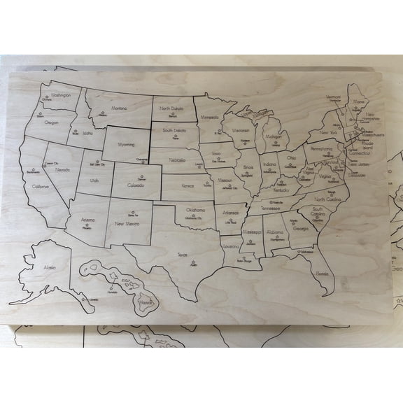 AmishTastes Wooden USA Jigsaw Puzzle, Learn Geography Hands-On, Medium 13x20 Inches