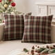 thumbnail image 1 of MIULEE Juego de 2 fundas de almohada navideñas de tartán escocés, fundas de cojín cuadradas decorativas clásicas para decoración del hogar, sofá, 18.0 x 18.0 in, color rojo, 1 of 4