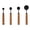 Black2, variant on 4Pcs Stainless Steel Measuring Cup Spoon Set Ergonomic Wooden Handle Clear Scale Hanging Design Easy Clean for Baking Cooking Bakers