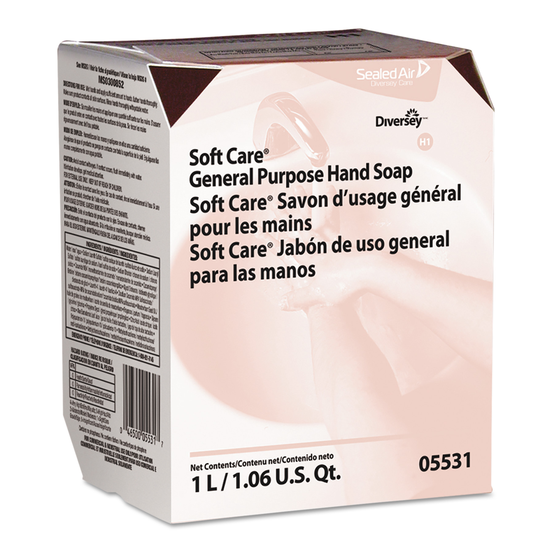 Diversey Soft Care General Purpose Hand Soap Floral 1.06 qt 12/Carton
