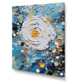 thumbnail image 2 of Designart "Abstract Clash Of Teal, White, And Gold II" Abstract Shapes Canvas Art Print, 2 of 7
