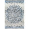 thumbnail image 2 of Hauteloom Honza Living Room, Bedroom Patio Outdoor Area Rug - Traditional - Arctic Stone, Royal Denim, Silver Blue - 18" x 18" Sample, 2 of 6