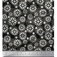 thumbnail image 1 of Soimoi Tissu en Poly Georgette Imprimé Floral Mandala 1 Yard 52 Pouces de Large, 1 of 3