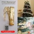 thumbnail image 3 of Morttic Christmas Ribbon Lights,32.8ft 100 LED Mini Lights Copper Wire Fairy String Lights for Xmas New Year Party Weddings DIY Christmas Tree Bows Decorations (Sliver Ribbon+Warm White Light), 3 of 9