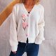 thumbnail image 1 of Ailaofu Women's Long Sleeve Knit Sweater Open Front Cardigan Button Loose Outerwear, 1 of 5