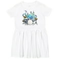 thumbnail image 3 of Inktastic Cute Blue Octopus Drumming Girls Toddler Dress, 3 of 5