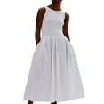 thumbnail image 1 of Robe Longue Sans Manches avec Poches pour l'Été des Femmes, 1 of 6