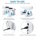 thumbnail image 6 of EEEkit Vertical Cooling Fan Stand for Xbox Series S Console, 2-in-1 Top & Bottom Enhanced Fan Cooling System w/ 3 Level Adjustable Speed, 2 Extra USB Ports, Accessories Fit for Xbox Series S, 6 of 9